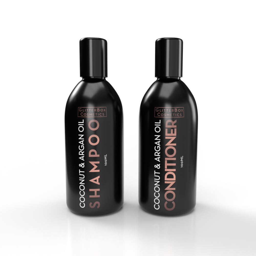Coconut & Argan Oil Shampoo & Conditioner Set - 100ml Travel Size
