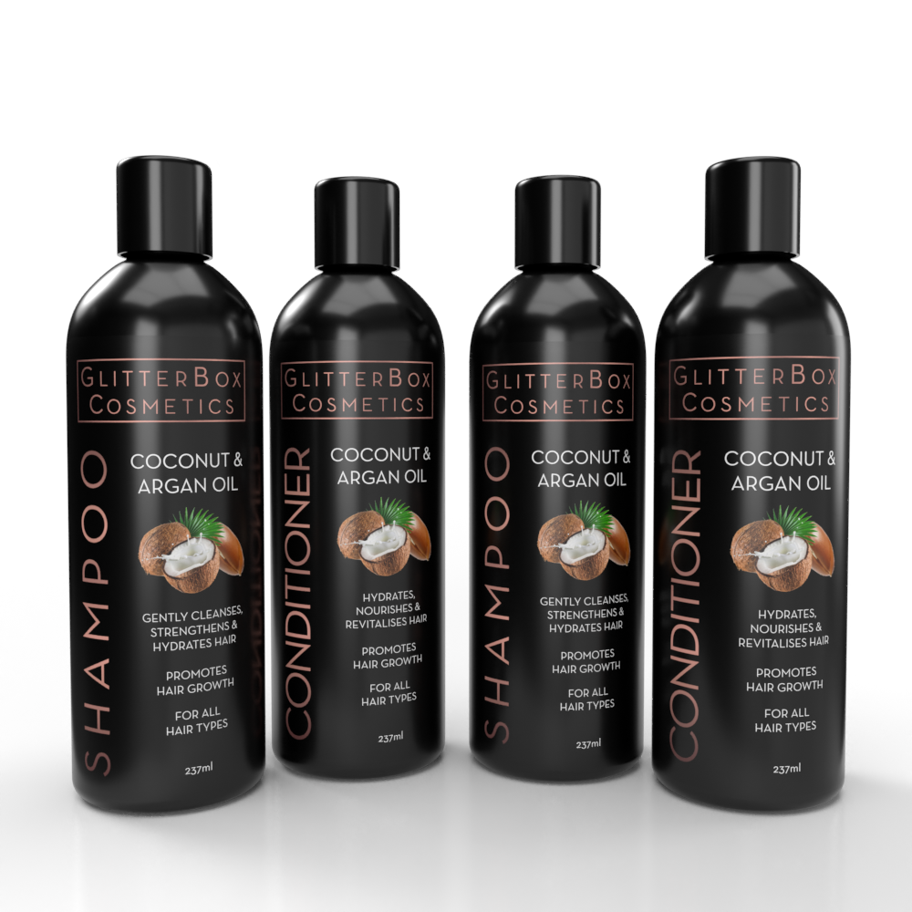 Coconut & Argan Oil Shampoo & Conditioner (Twin Pack)